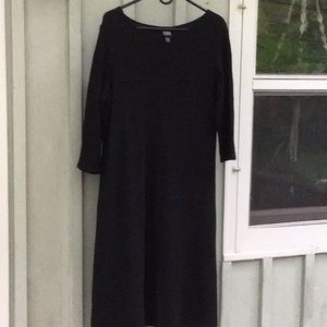 Eileen Fisher black wool dress.